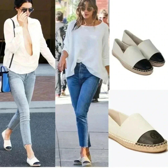 NWB Tory Burch Ambra Colorblock Espadrille Flats Size 11 - Picture 9 of 9